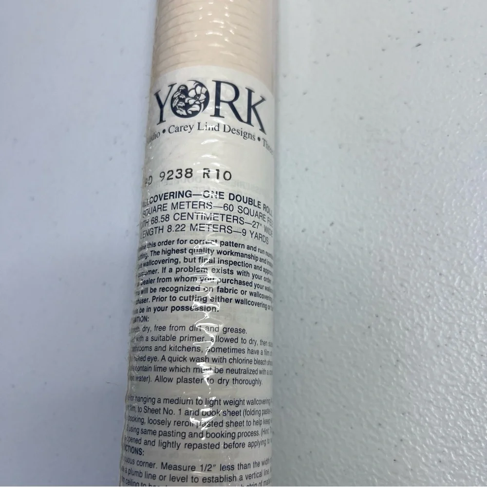 York Wallcovering PD9238 R10 Stripe Silver Neutral Cream Beige New Wallpaper